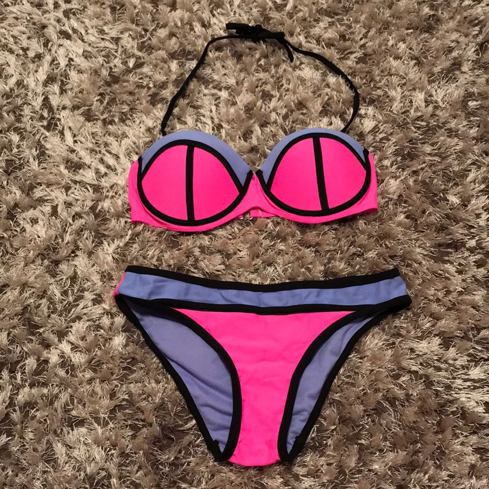 Hot Pink & Purple Bikini
